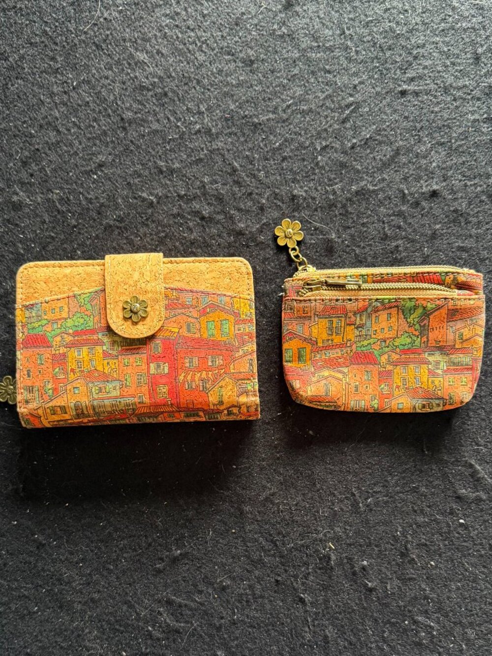 2 – Cork ‘Mediterranean’ Print Wallets - Picture 1 of 11